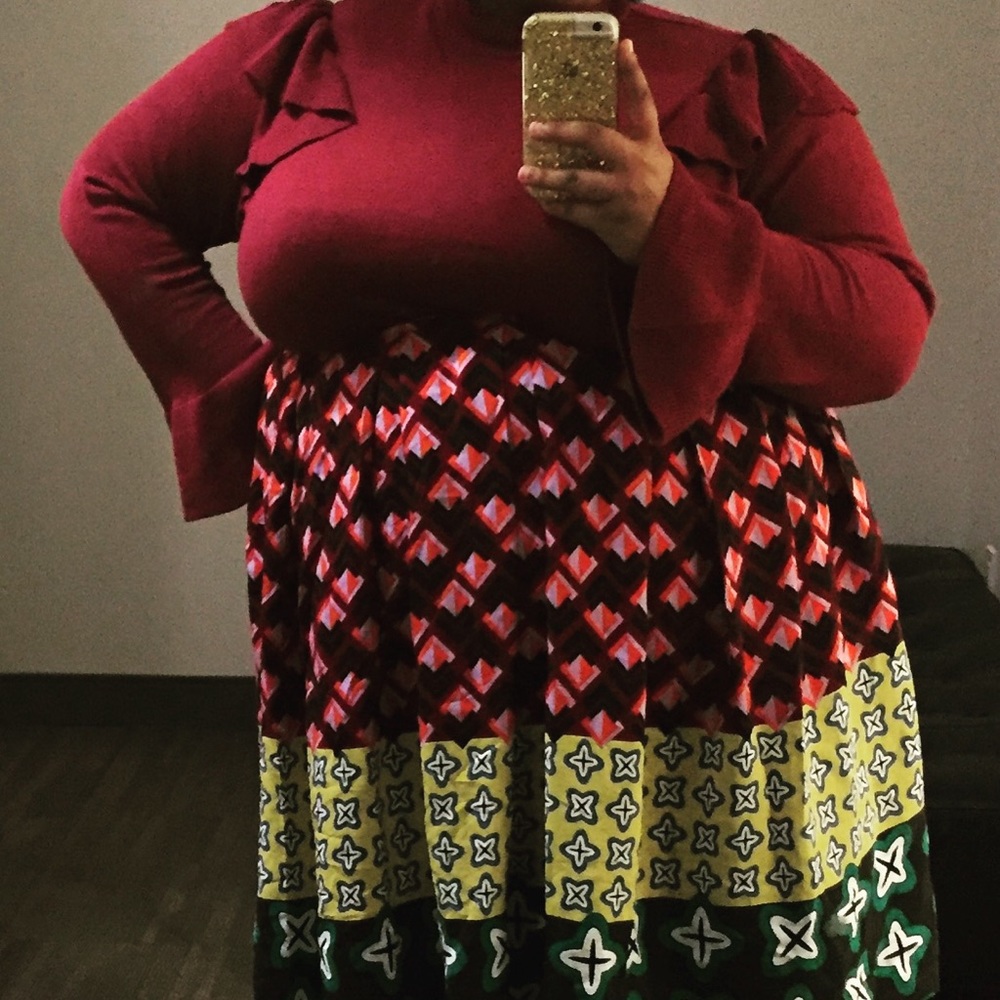 Multicolored boho skirt, size 20